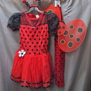 Ladybug Halloween Costume Dress Girls Size Medium 8-10